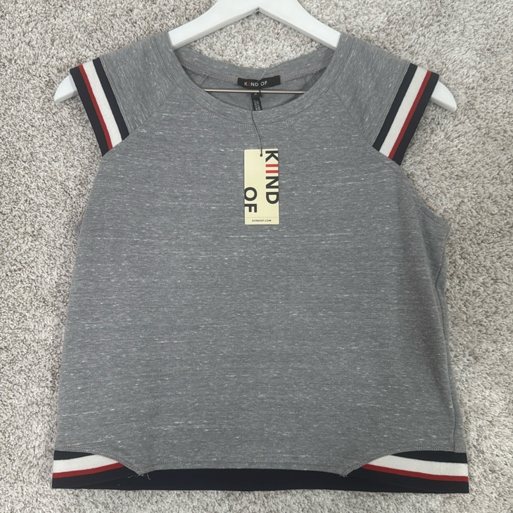 Kiind Of Heather Grey Alyssa Top - Small‎